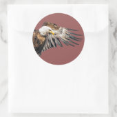 Bald Eagle op de Wing Ronde Sticker (Tas)