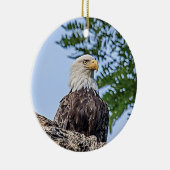 Bald Eagle op een boomtak Keramisch Ornament (Rechts)