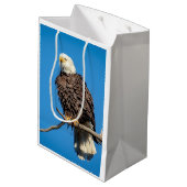 Bald Eagle op een boomtak Medium Cadeauzakje (Achterkant Gekanteld)