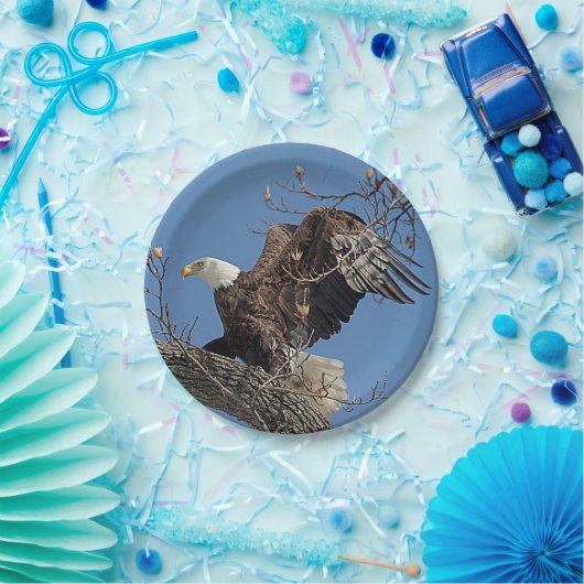 Bald Eagle op een boomtak Papieren Bordje (Feest)