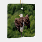 Bald Eagle op een tak Keramisch Ornament (Rechts)