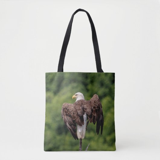 Bald Eagle op een tak Tote Bag (Voorkant)