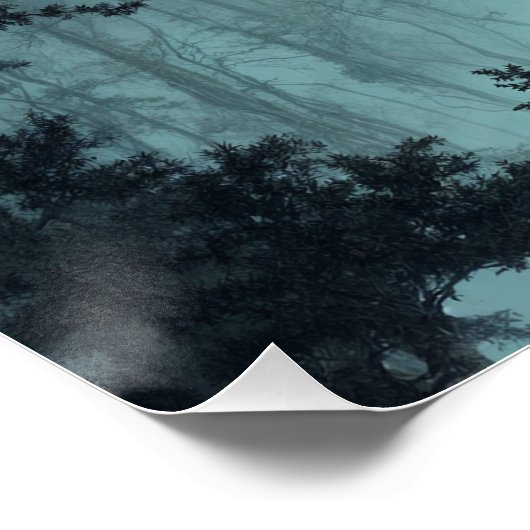 Bald Eagle op horloge Perfect Poster (Hoek)