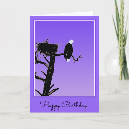 Bald Eagle op Sunset - Originele Wilde Kunst Kaart (Voorkant)