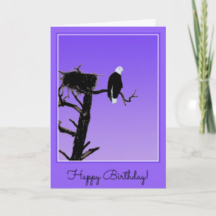 Bald Eagle op Sunset - Originele Wilde Kunst Kaart