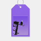 Bald Eagle op zonsondergang - Originele Wilde Kuns Cadeaulabel (Achterkant)