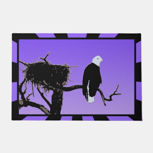 Bald Eagle op zonsondergang - Originele Wilde Kuns Deurmat (Voorkant)