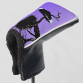 Bald Eagle op zonsondergang - Originele Wilde Kuns Golfheadcover (3/4 voorkant)