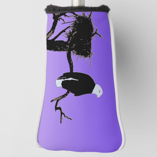 Bald Eagle op zonsondergang - Originele Wilde Kuns Golfheadcover (Draai 90)