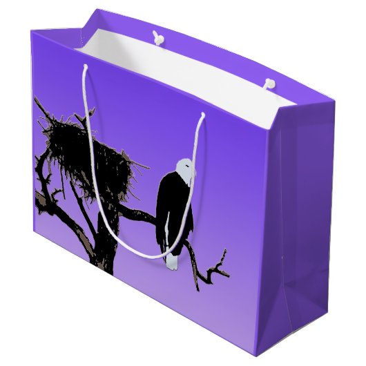 Bald Eagle op zonsondergang - Originele Wilde Kuns Groot Cadeauzakje (Achterkant Gekanteld)