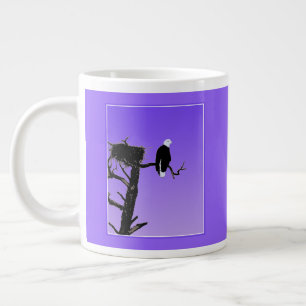 Bald Eagle op zonsondergang - Originele Wilde Kuns Grote Koffiekop
