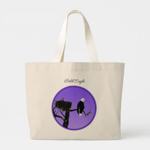 Bald Eagle op zonsondergang - Originele Wilde Kuns Grote Tote Bag