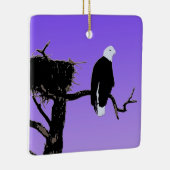 Bald Eagle op zonsondergang - Originele Wilde Kuns Keramisch Ornament (Rechts)