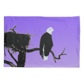 Bald Eagle op zonsondergang - Originele Wilde Kuns Kussensloop (Achterkant)