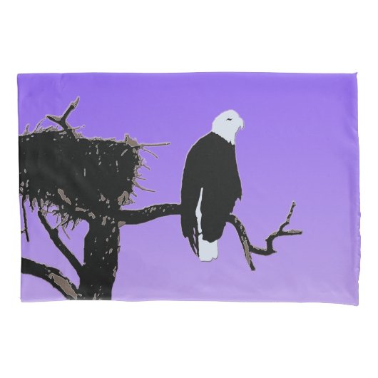 Bald Eagle op zonsondergang - Originele Wilde Kuns Kussensloop (Voorkant)