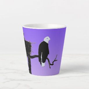 Bald Eagle op zonsondergang - Originele Wilde Kuns Latte Mok