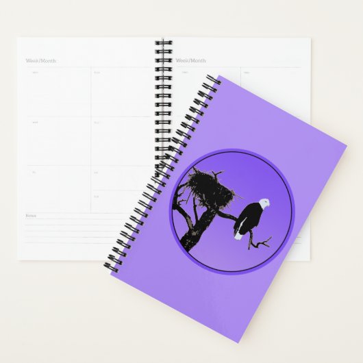 Bald Eagle op zonsondergang - Originele Wilde Kuns Planner (Display)