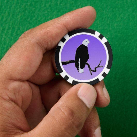 Bald Eagle op zonsondergang - Originele Wilde Kuns Poker Chips (Hand)