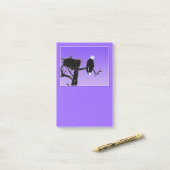 Bald Eagle op zonsondergang - Originele Wilde Kuns Post-it® Notes (Op bureau)