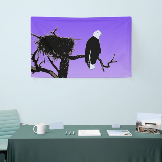 Bald Eagle op zonsondergang - Originele Wilde Kuns Spandoek (Beurs)