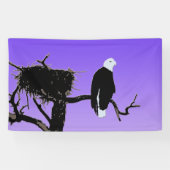 Bald Eagle op zonsondergang - Originele Wilde Kuns Spandoek (Horizontaal)