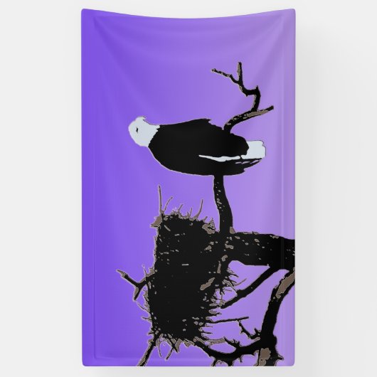 Bald Eagle op zonsondergang - Originele Wilde Kuns Spandoek (Verticaal)