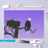 Bald Eagle op zonsondergang - Originele Wilde Kuns Tissuepapier (Craft)