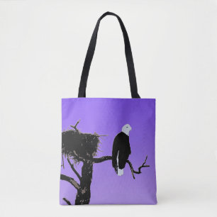 Bald Eagle op zonsondergang - Originele Wilde Kuns Tote Bag