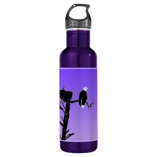 Bald Eagle op zonsondergang - Originele Wilde Kuns Waterfles (Voorkant)