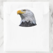 Bald Eagle Ovale Sticker (Tas)