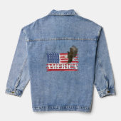 Bald Eagle over Amerikaanse vlag Denim Jacket (Achterkant)