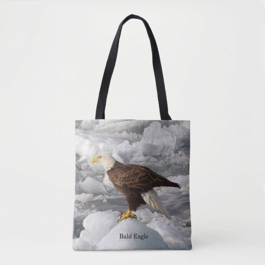 Bald Eagle over de canvas tas (Voorkant)