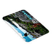 Bald Eagle over de kust van Alaska Magneet (Rechterzijde)