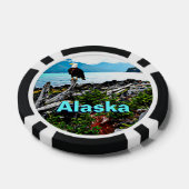 Bald Eagle over de kust van Alaska Poker Chips (Enkel)