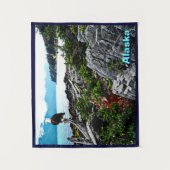 Bald Eagle over de kust van Alaska Wandkleed (Voorkant)