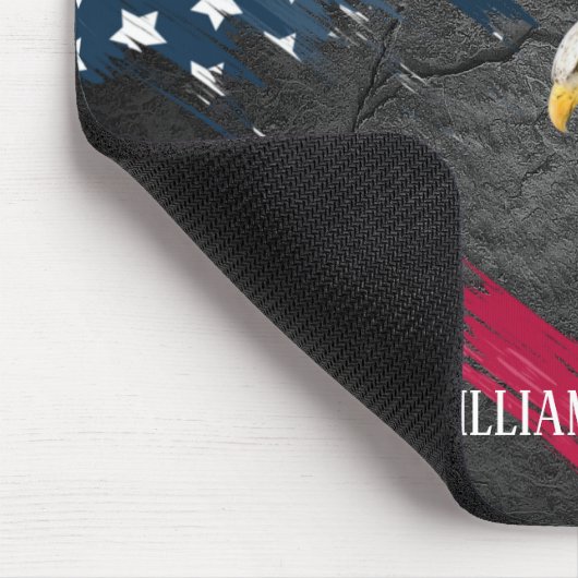 Bald Eagle over vlag Muismat (Hoek)