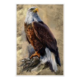Bald Eagle Painting Perfect Poster