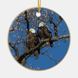 Bald Eagle Pair Keramisch Ornament