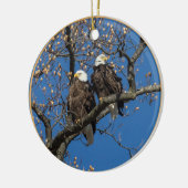 Bald Eagle Pair Keramisch Ornament (Links)