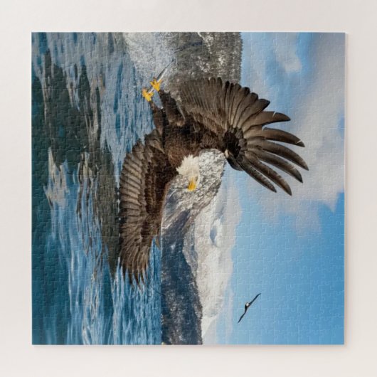 Bald Eagle pakt een beet Legpuzzel (Horizontaal)