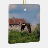 Bald Eagle pass Fort Ticonderoga Keramisch Ornament (Rechts)