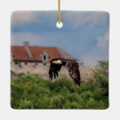 Bald Eagle pass Fort Ticonderoga Keramisch Ornament (Achterkant)