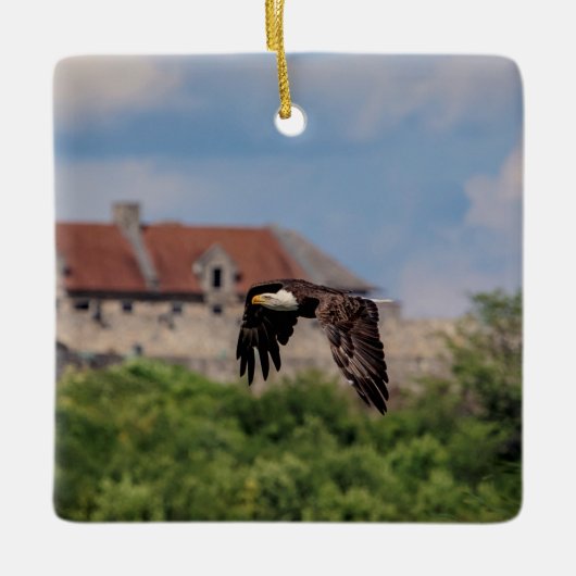Bald Eagle pass Fort Ticonderoga Keramisch Ornament (Voorkant)