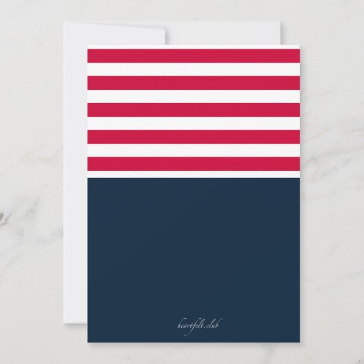 Bald Eagle Patriotic Invitation Kaart (Achterkant)