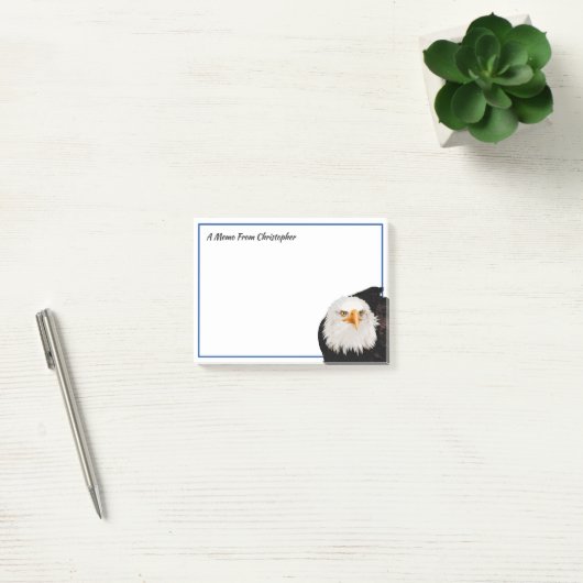 Bald Eagle Patriottische Vogel Militaire Veteraan  Post-it® Notes (Kantoor)