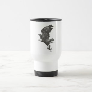 Bald Eagle Pen en Inkt Travel Mug Reisbeker