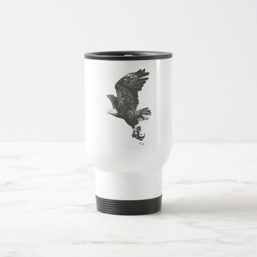 Bald Eagle Pen en Inkt Travel Mug Reisbeker (Center)