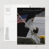 Bald Eagle Perched on a Mooring Line, Dutch Harbou Briefkaart (Voorkant / Achterkant)
