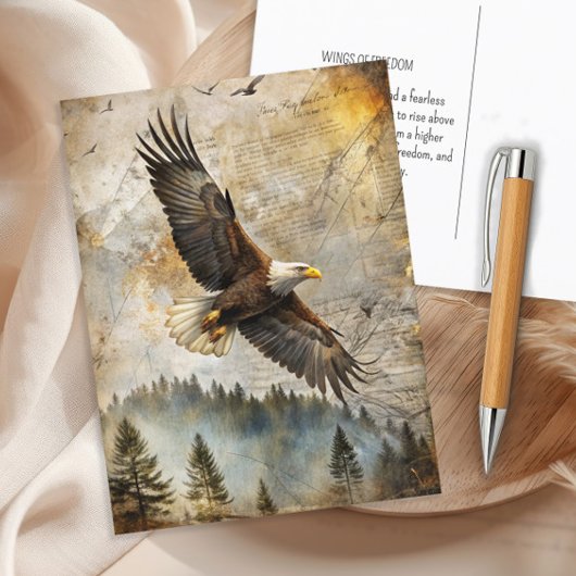 Bald Eagle Pine Forest  Natuur Wildlife Briefkaart