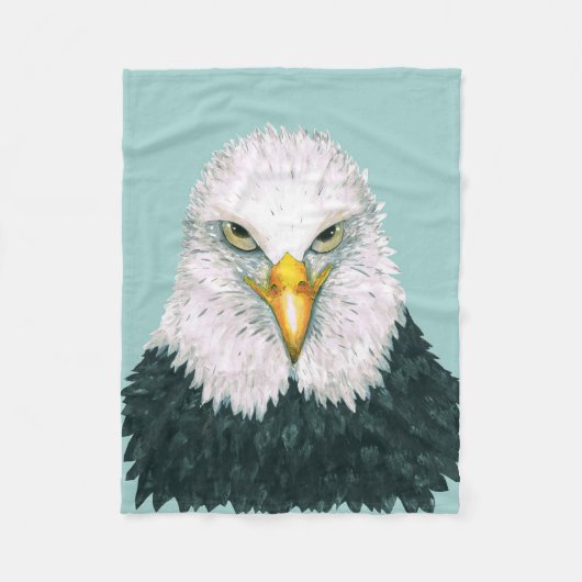 Bald Eagle Portrait Fleece Deken (Voorkant)